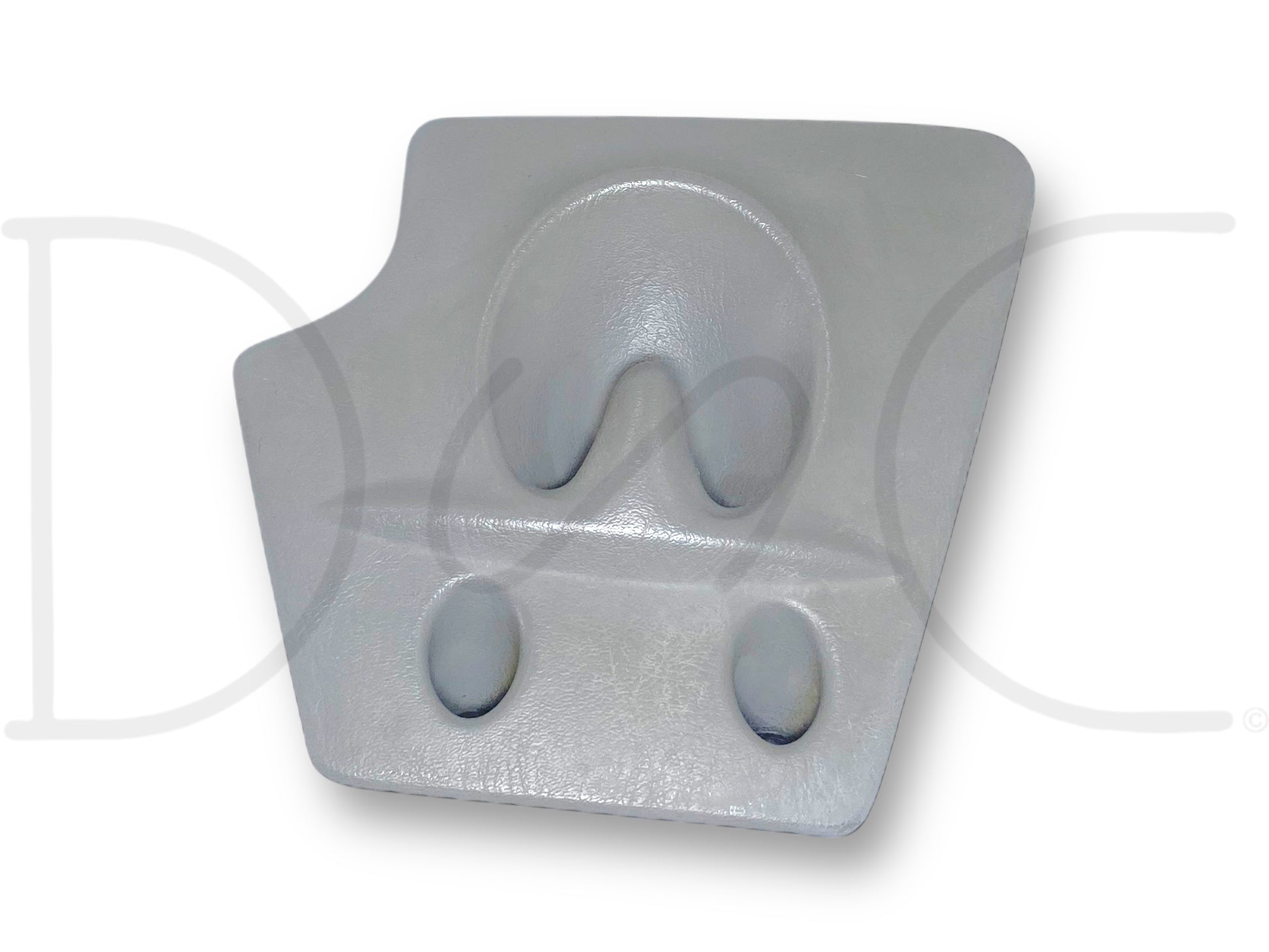 99-04 Ford F250 F350 Center Dash Trash Bag Hook Ashtray Delete Panel Gray OE, used gray plastic panel with light wear, designed for 1999-2004 Ford Excursion and F-Series Super Duty trucks including F250, F350, F450, and F550 models.