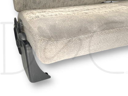 99-01 Ford F250 F350 Super Duty Extended Cab Rear Bench Back Seat Gray Cloth