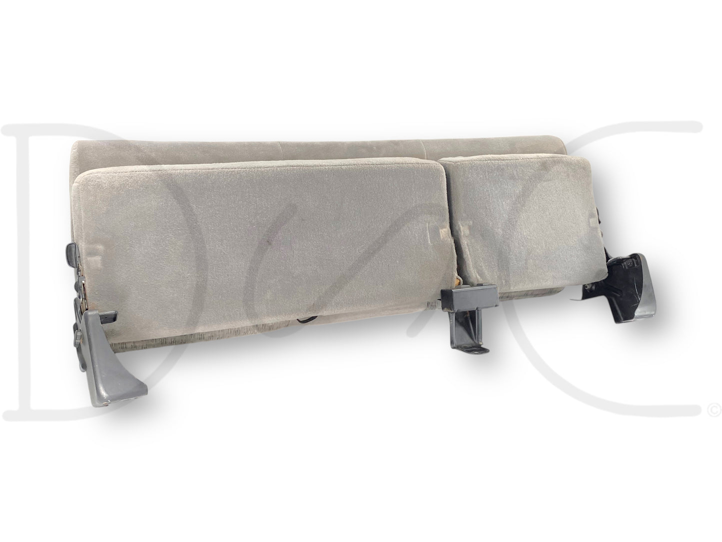 99-01 Ford F250 F350 Super Duty Extended Cab Rear Bench Back Seat Gray Cloth
