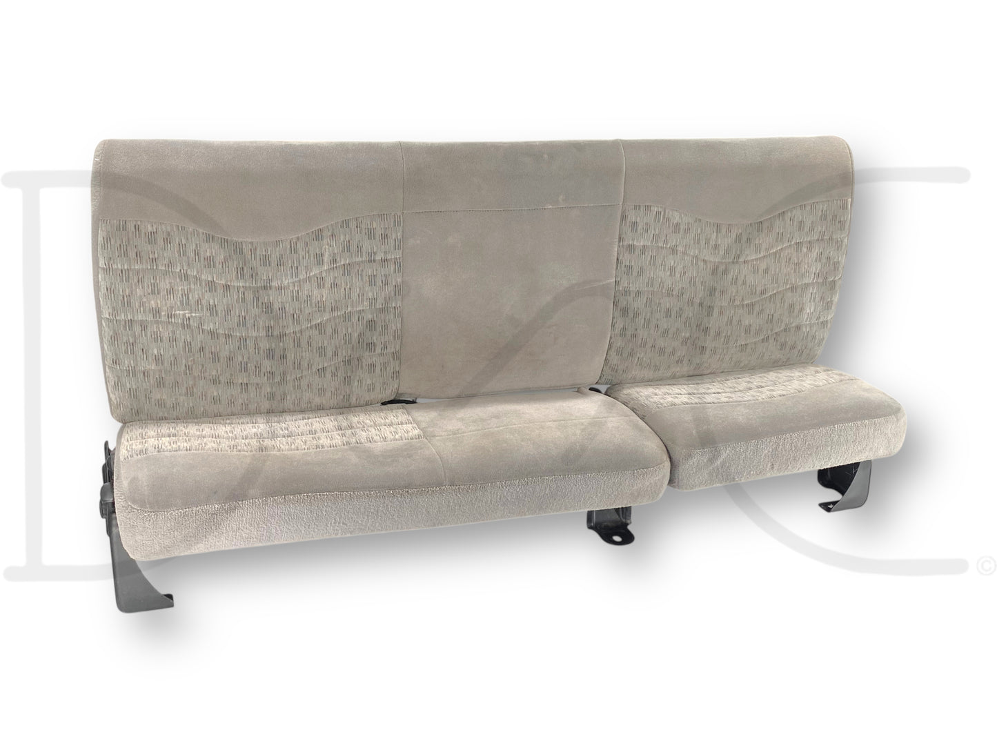 99-01 Ford F250 F350 Super Duty Extended Cab Rear Bench Back Seat Gray Cloth