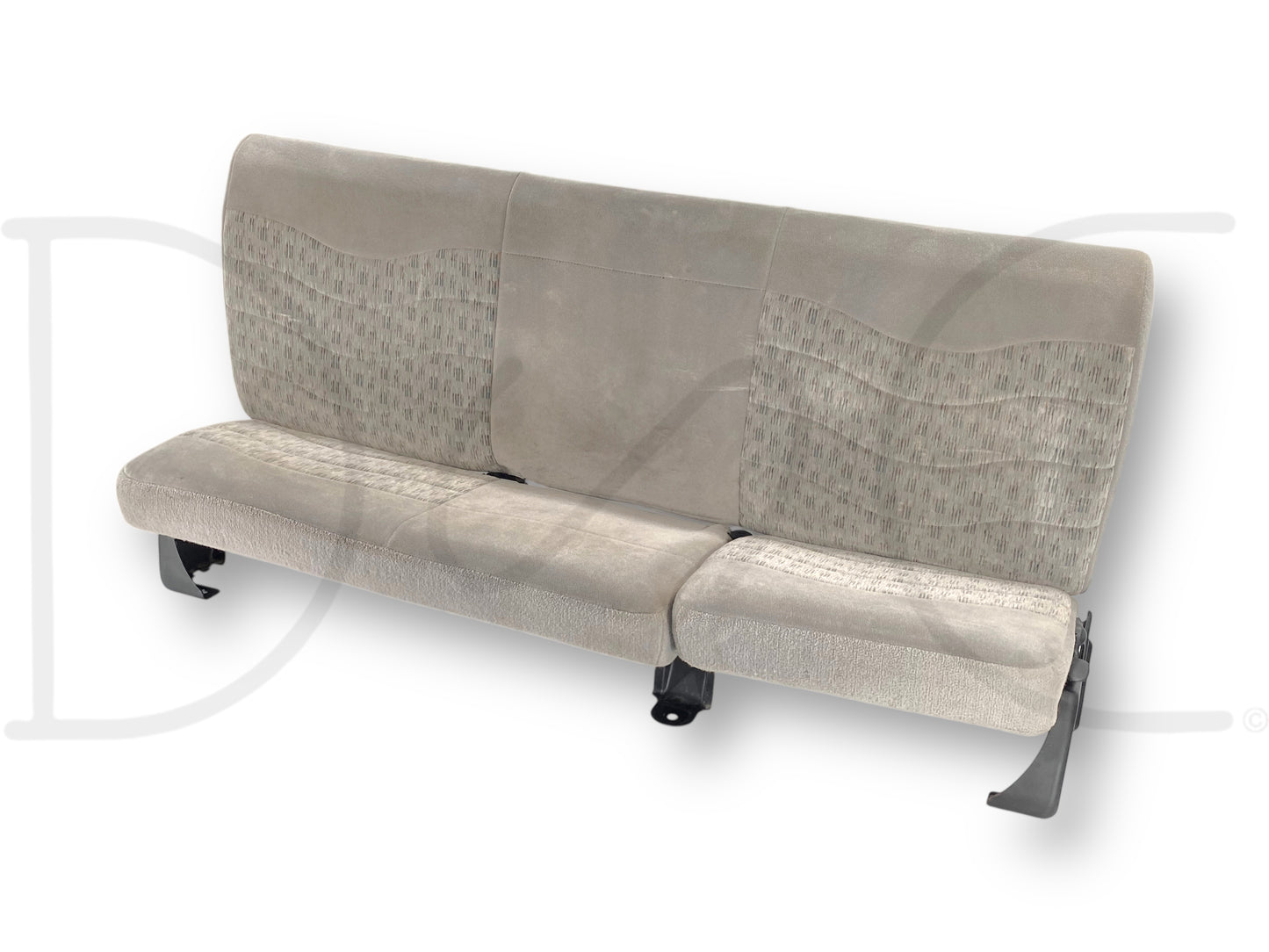 99-01 Ford F250 F350 Super Duty Extended Cab Rear Bench Back Seat Gray Cloth