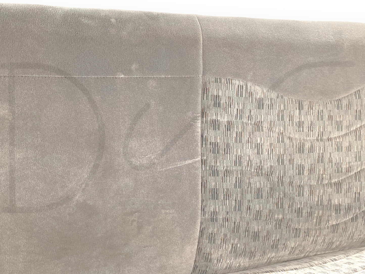 99-01 Ford F250 F350 Super Duty Extended Cab Rear Bench Back Seat Gray Cloth