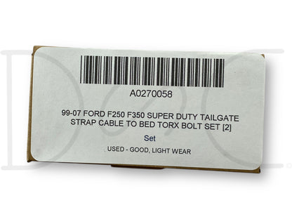 99-07 Ford F250 F350 Super Duty Tailgate Strap Cable To Bed Torx Bolt Set [2]