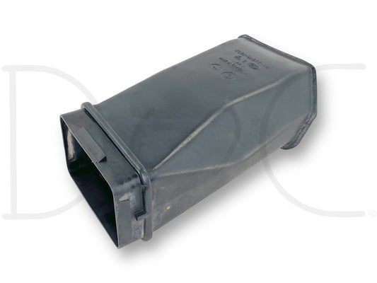 99-02 Ford F250 F350 7.3 7.3L Air Intake Inlet Tube OE Xc3U-9A677-Ad used air intake inlet tube in good condition with light wear, compatible with 1999-2002 Ford F-250, F-350, F-450, and F-550 trucks, made of durable black plastic.
