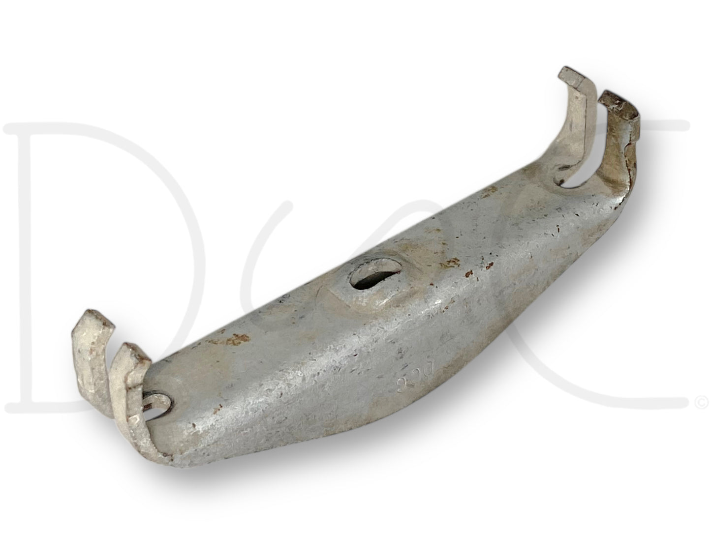 Used metal automotive bracket part with minor wear, designed as a 99-07 Ford F250 F350 Parking Brake Cable Equalizer Connector Splitter Bracket, compatible with various Ford Super Duty models including F-250, F-350, F-450, and F-550 trucks.