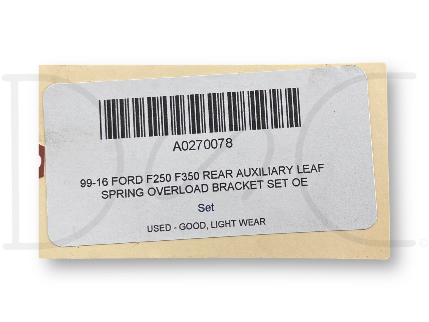 99-16 Ford F250 F350 Rear Auxiliary Leaf Spring Overload Bracket Set OE