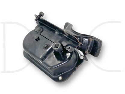 99-07 Ford F250 F350 Spare Tire Winch Carrier Hoist OE Factory 776659C used part in good condition with light wear, compatible with 1999-2007 Ford F-250 and F-350 trucks, black metal spare tire winch carrier hoist component.