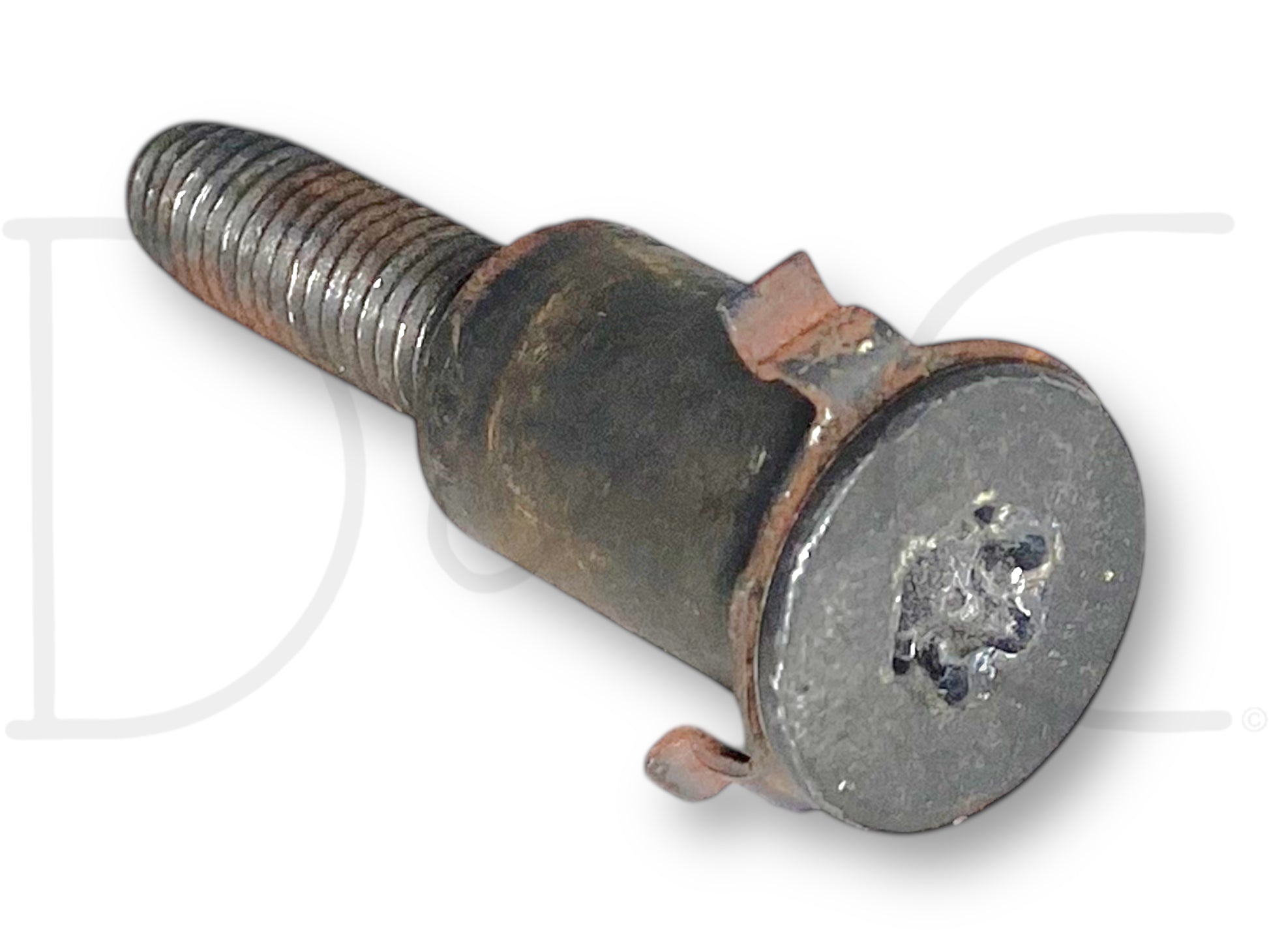99-07 Ford F250 F350 Front Seat Armrest Arm Rest Pivot Bolt Torx OE showing a used bolt with light wear, suitable for 1999-2007 Ford F-250, F-350, F-450, and F-550 trucks, compatible with diesel Powerstroke models.