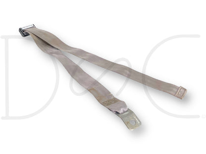 99-02 Ford F250 F350 Rear Back Seat Center Seatbelt Lap Belt Gray OE *Blem*