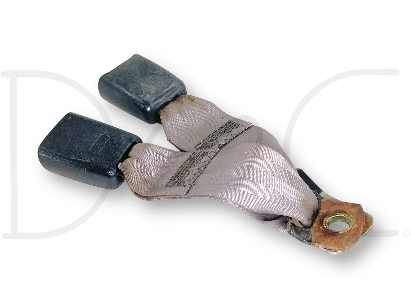 99-02 Ford F250 F350 Rear Back Seat Seatbelt Latch Buckle Double Gray OE