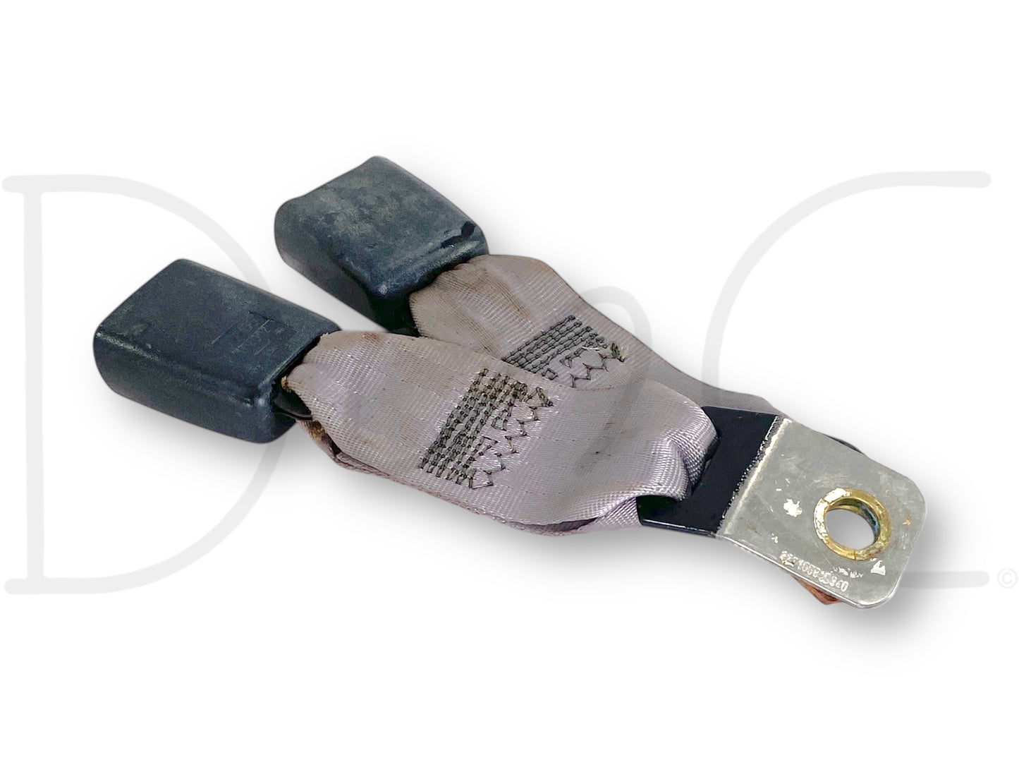 99-02 Ford F250 F350 Rear Back Seat Seatbelt Latch Buckle Double Gray OE