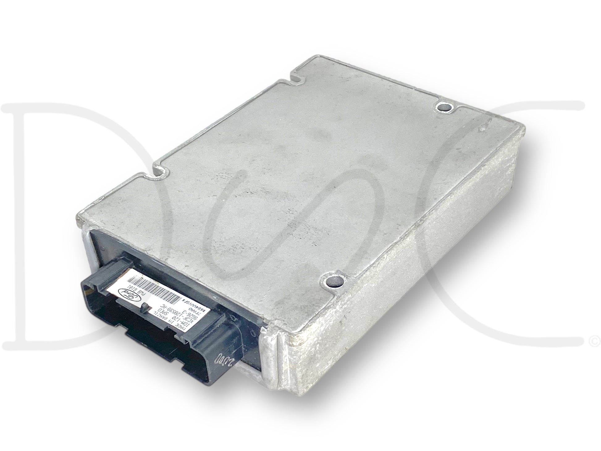 99-02 Ford F250 F350 7.3 7.3L Diesel Injector Driver Module IDM Xc3F-12B599-AC used part in good condition, featuring a durable metal casing and connector port, compatible with Ford Super Duty diesel engines from 1999 to 2002 including F-250, F-350, F-450, and F-550 models.