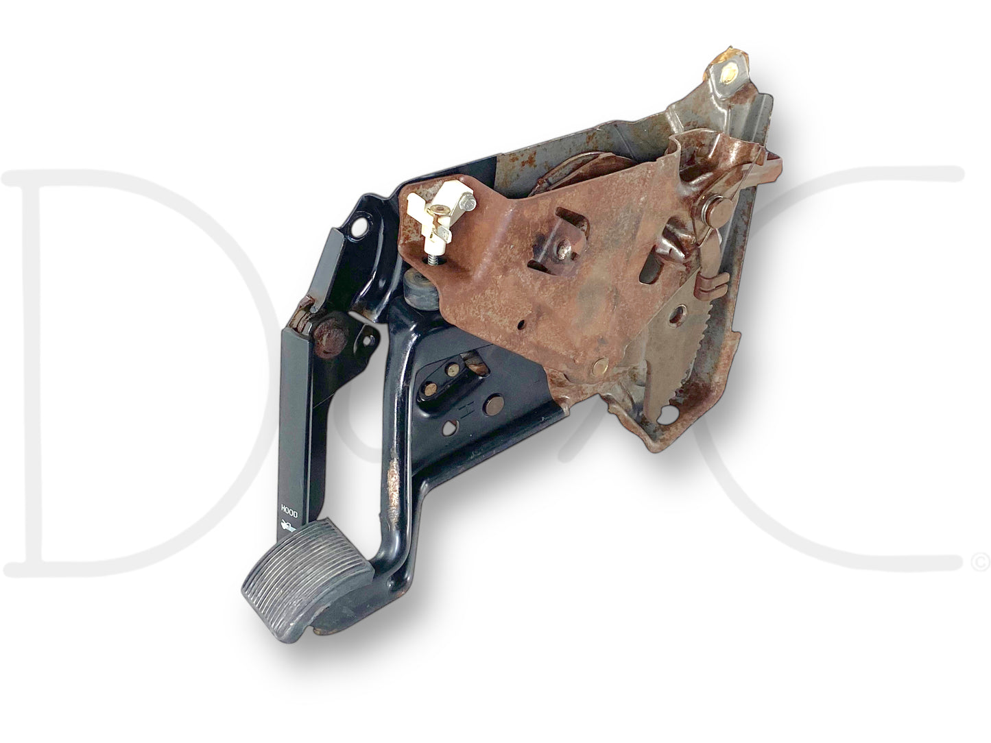 99-01 Ford F250 F350 Emergency Parking Brake Pedal Hood Release Lever OEM used part with light wear, removed from a 1999 Ford F-250 XLT 7.3L Diesel 4R100 Automatic Transmission 2WD, compatible with 1999-2001 Ford F-250, F-350, F-450, and F-550 trucks.