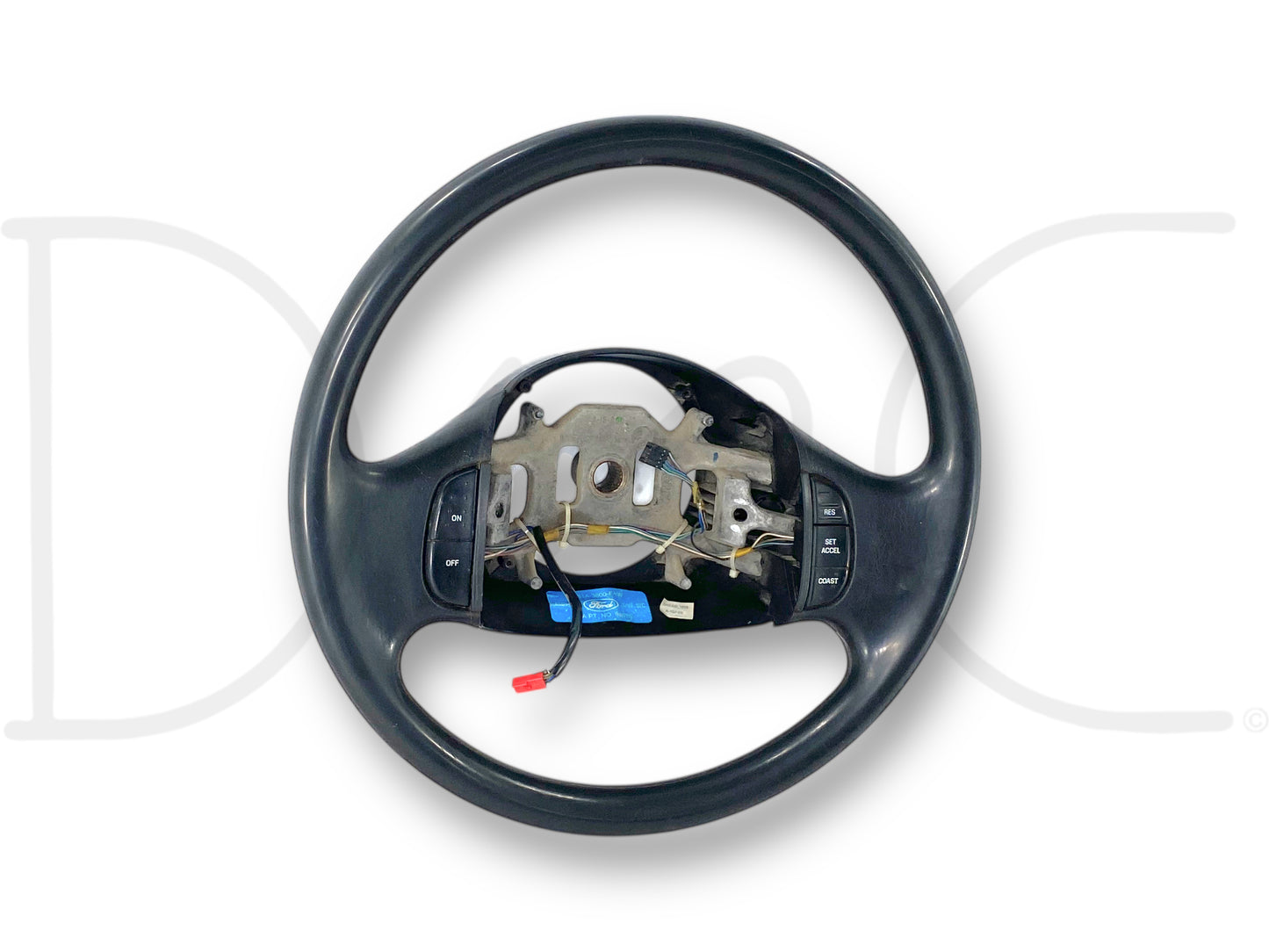 99-02 Ford F250 F350 Steering Wheel W/ Cruise Buttons OE Black F81A-3600-Faw
