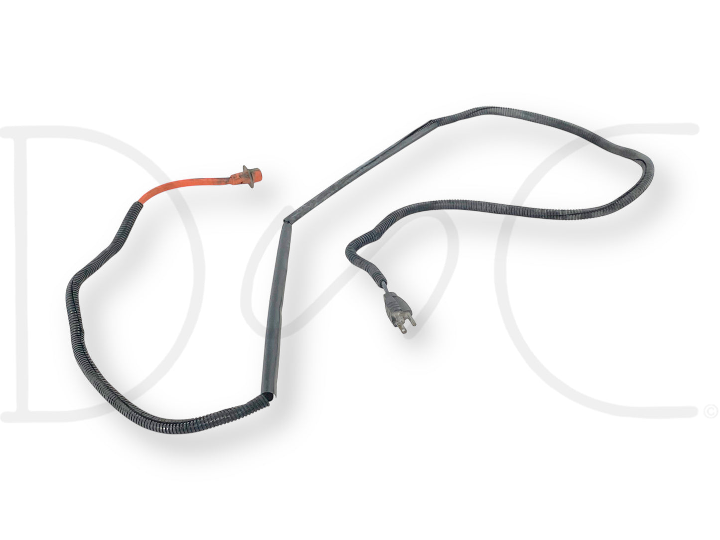 99-02 Ford F250 F350 7.3 7.3L Powerstroke Diesel Engine Block Heater Cord OEM, used condition with light wear, compatible with 1999 to 2002 Ford F-250, F-350, F-450, and F-550 trucks, featuring factory original connectors and insulated wiring harness.