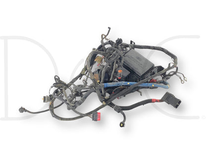 1999 Ford F250 F350 7.3 Diesel Auto Front Body Wiring Harness Xc35-12A581-P260F used wiring harness with light wear, broken clips on parking light and headlight plugs, and wires tapped at corner marker light plugs for Ford F-250 F-350 F-450 F-550 trucks.