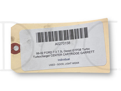 99-02 Ford 7.3 7.3L Diesel GTP38 Turbo Turbocharger Center Cartridge Garrett