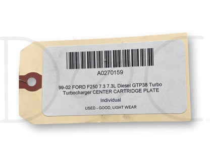 99-02 Ford F250 7.3 7.3L Diesel GTP38 Turbo Turbocharger Center Cartridge Plate