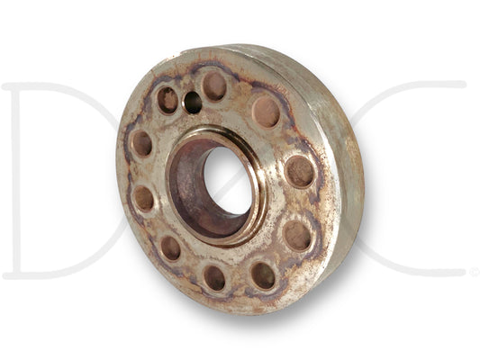 Used crankshaft spacer showing light wear and surface rust, suitable for 99-02 Ford F250 F350 7.3 7.3L Crank Shaft Spacer Crankshaft Flex Plate Flywheel applications in diesel engine parts and accessories.