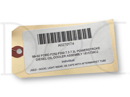 99-02 Ford F250 F350 7.3 7.3L Powerstroke Diesel Oil Cooler Assembly 1815739C2