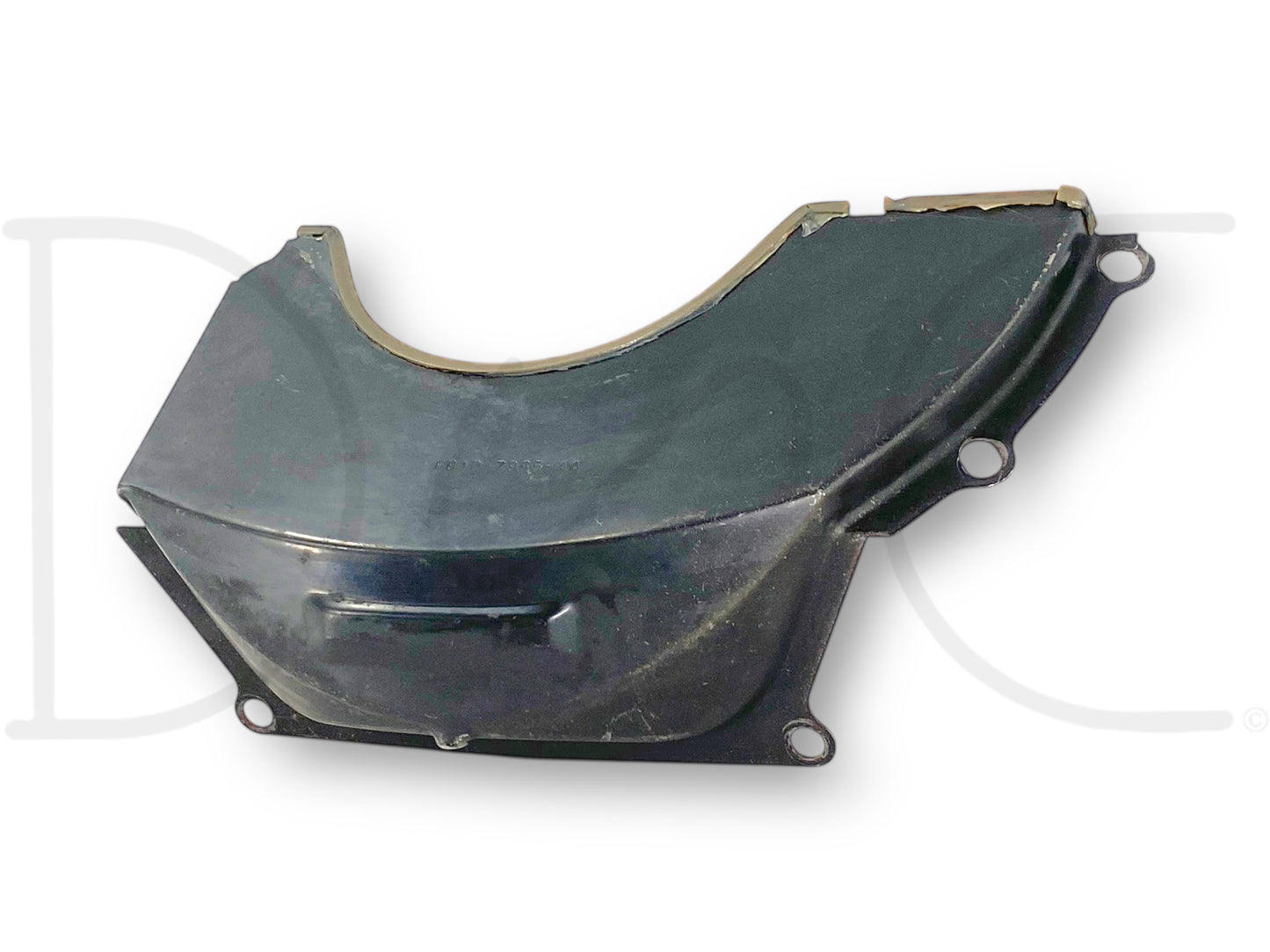 99-02 Ford F250 F350 7.3 4R100 Transmission Torque Converter Access Cover *Blem* in used condition with light wear and a broken upper mounting tab and bolt hole, compatible with 1999-2002 Ford F-250, F-350, F-450, and F-550 trucks.
