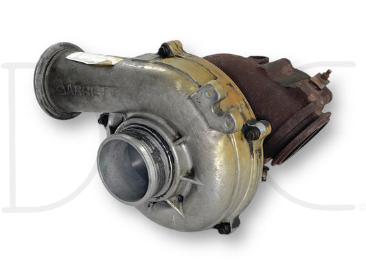 99-02 Ford F250 F350 7.3 7.3L Diesel Turbo Turbocharger 1.00 Garrett 1831383C92 used turbocharger with light wear on compressor wheel, compatible with 1999-2003 Ford F-250, F-350, F-450, and F-550 trucks, OE replacement diesel engine part.