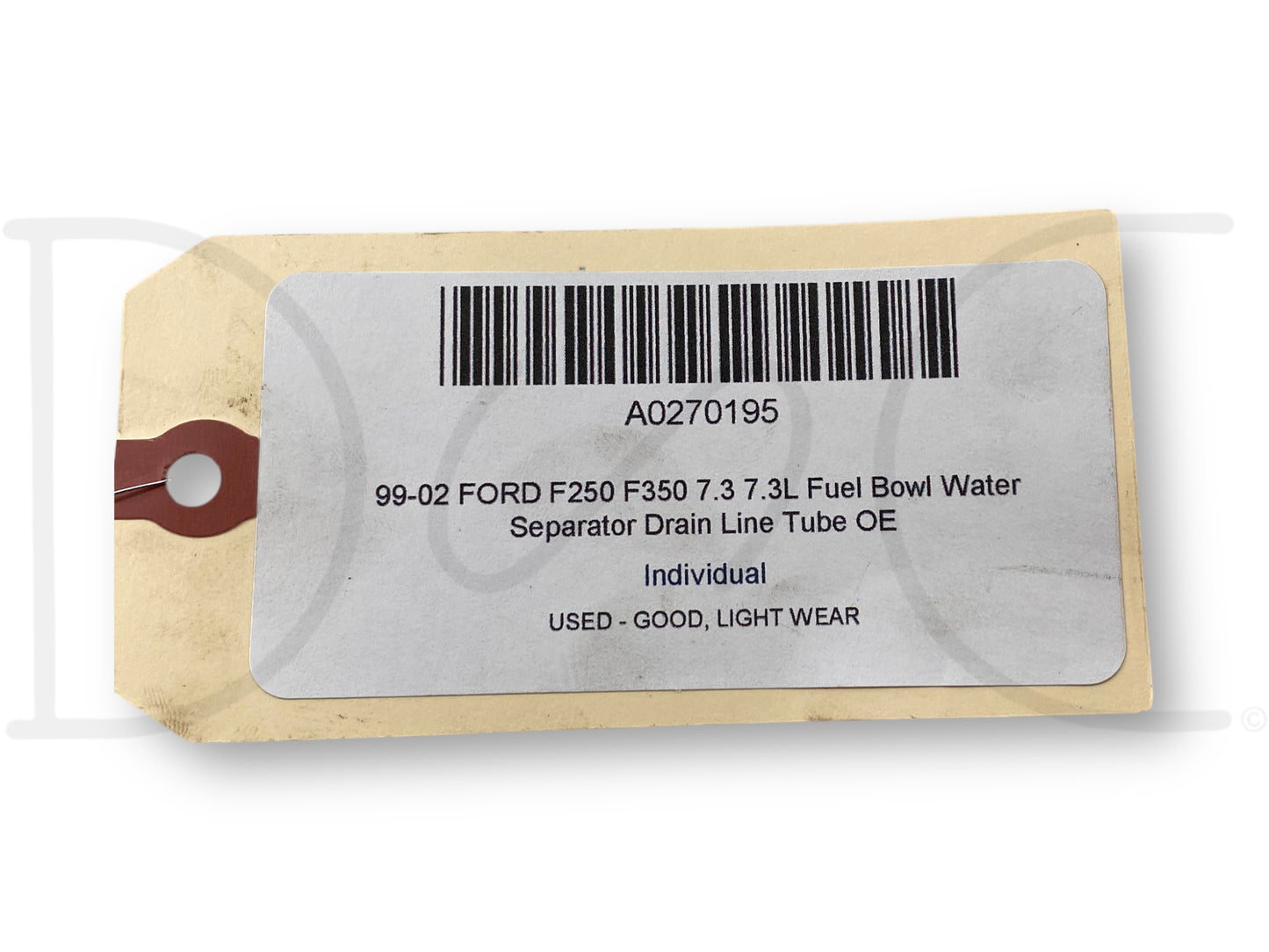 99-02 Ford F250 F350 7.3 7.3L Fuel Bowl Water Separator Drain Line Tube OE