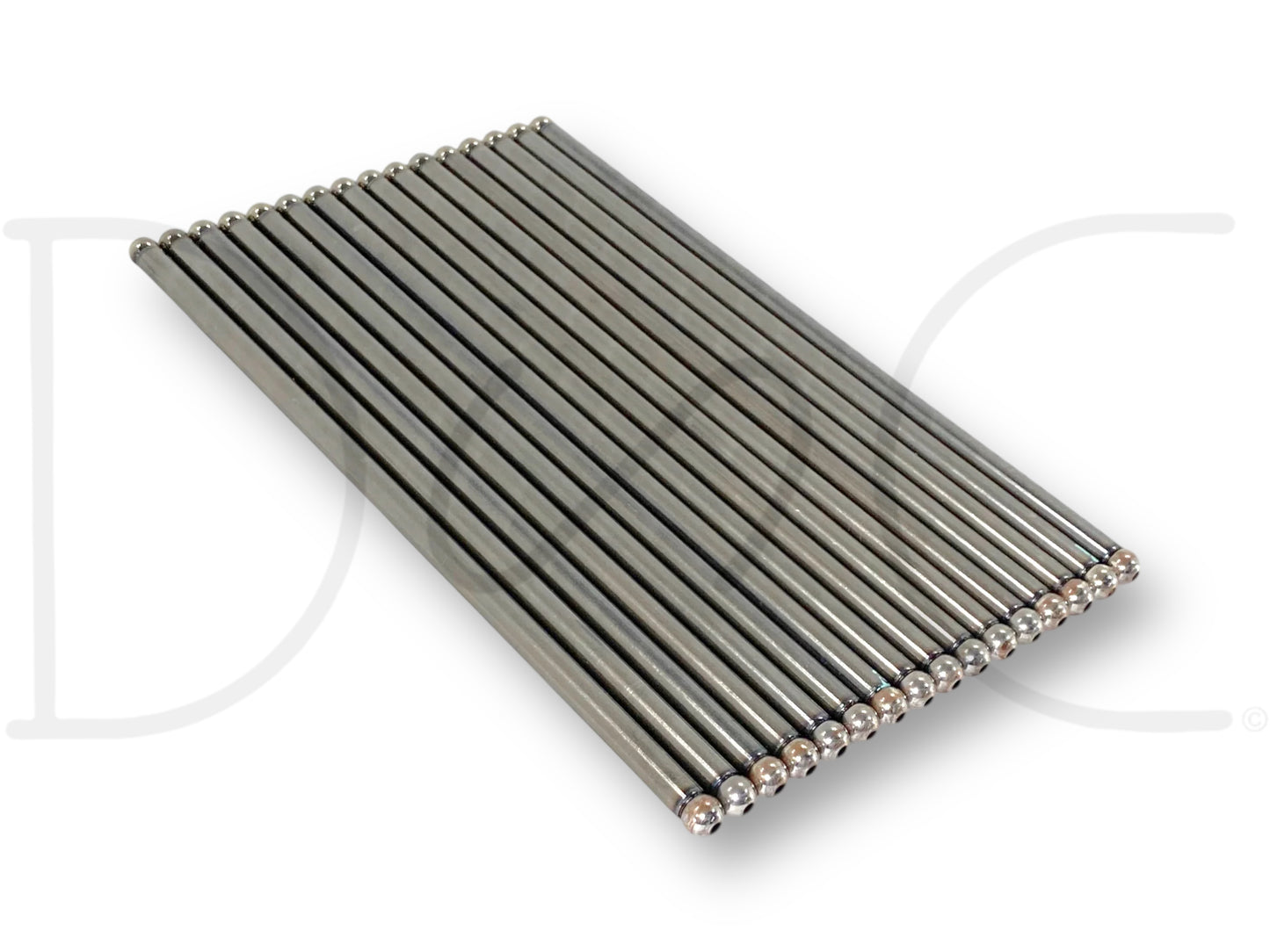 95-02 Ford F250 F350 7.3 7.3L Diesel Pushrod Set 16 Rods OEM Push Rod Pushrods shown in used condition with light wear, designed for fitment on 1995-2002 Ford F-250, F-350, F-450, and F-550 trucks with 7.3L diesel engines.