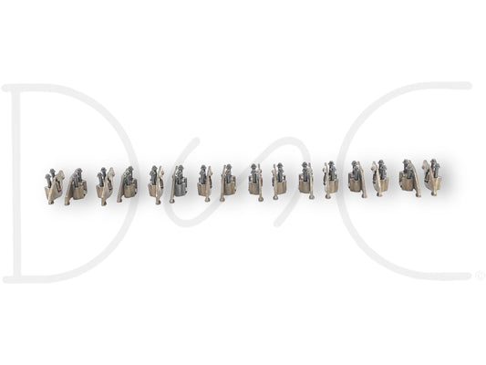 95-02 Ford F250 7.3 Intake Exhaust Rocker Arm Pedestal Set (8 Cylinders) *Blem*, used with light wear and surface rust, compatible with 1994.5-2002 F-250 and F-350 trucks, including 1999 Ford F-250 XLT 7.3L Diesel 4R100 Automatic Transmission 2WD models.