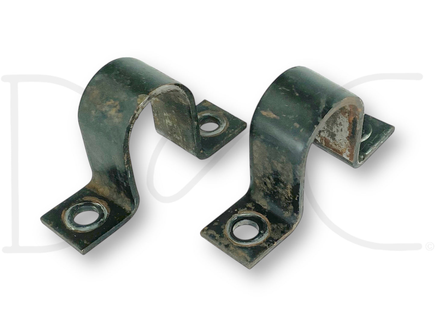 99-04 Ford F250 F350 2WD Front Axle Sway Bar Bushing Brackets Bracket Set OE