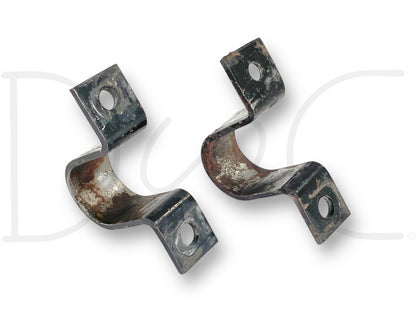 99-04 Ford F250 F350 2WD Front Axle Sway Bar Bushing Brackets Bracket Set OE