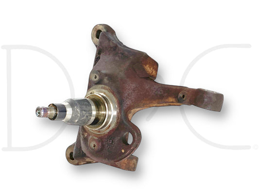 99-04 Ford F250 F350 RH Right Passenger 2WD Spindle Knuckle F81A-3105-Bg *Blem* showing used OE truck axle part with light wear and blemished edge on lower ball joint bore, compatible with 1999-2004 Ford Excursion F-250 F-350 diesel trucks.