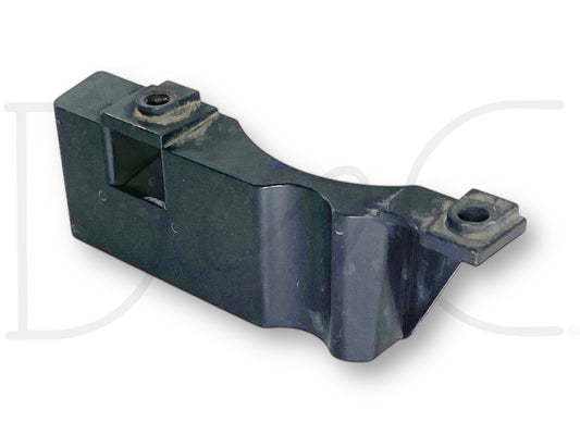 Used black metal engine cover mounting bracket with light wear, compatible with 99-02 Ford F250 F350 7.3 7.3L Engine Cover Mounting Bracket Mount OE, suitable for 99+ Ford 7.3L Powerstroke engines.