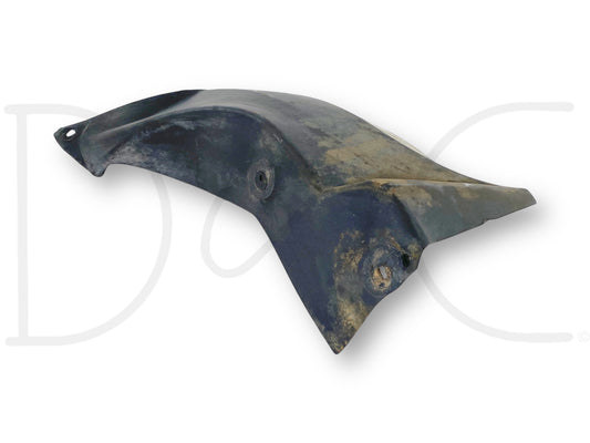1999 Ford F250 F350 LH Left Driver Front Lower Fender Splash Shield F81B16A315Af used part with light wear, black plastic splash shield designed to fit 1999-2007 Ford F-250, F-350, F-450, and F-550 trucks including Powerstroke models.
