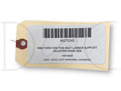 1999 Ford F250 F350 Seat Lumbar Support Adjuster Knob OEM