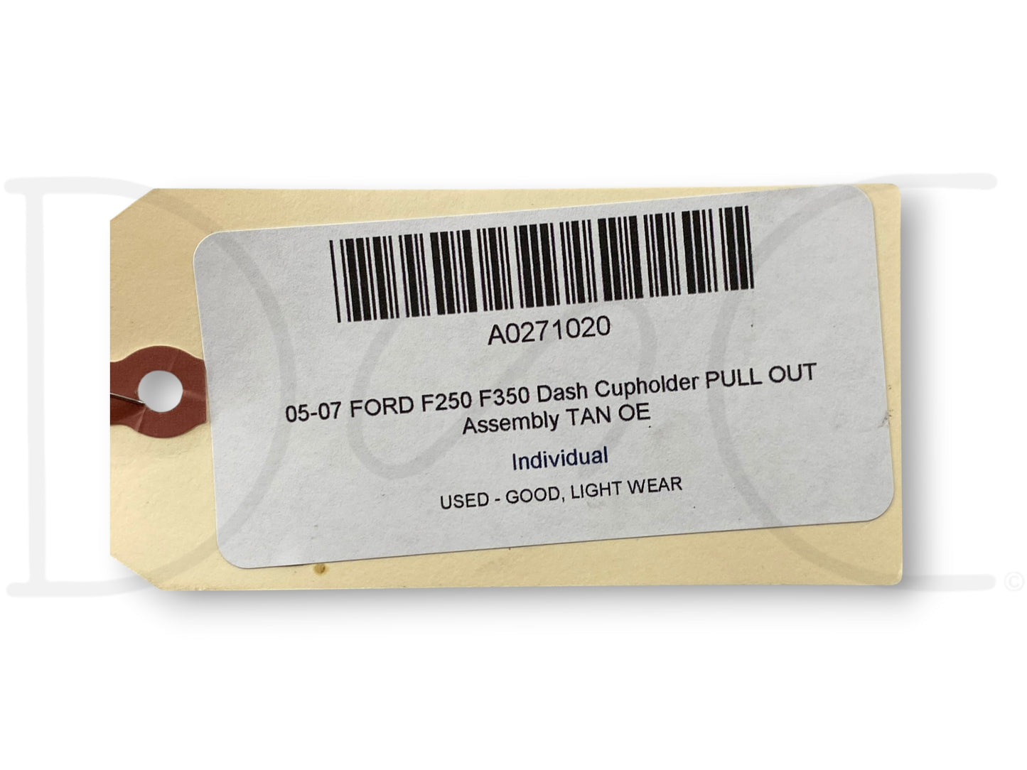05-07 Ford F250 F350 Dash Cupholder Pull Out Assembly Tan OE