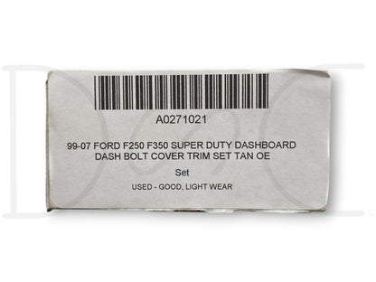 99-07 Ford F250 F350 Super Duty Dashboard Dash Bolt Cover Trim Set Tan OE