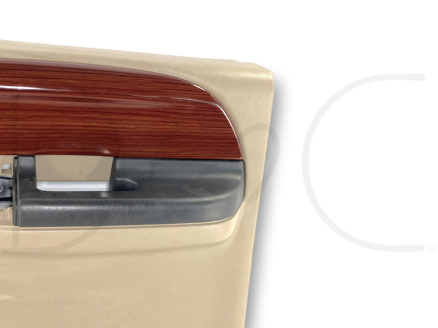 05-07 Ford F250 F350 Lariat RH Right Passenger Rear Door Panel Tan Wood Grain OE