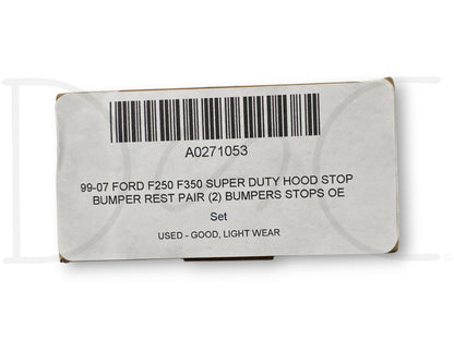 99-07 Ford F250 F350 Super Duty Hood Stop Bumper Rest Pair (2) Bumpers Stops OE