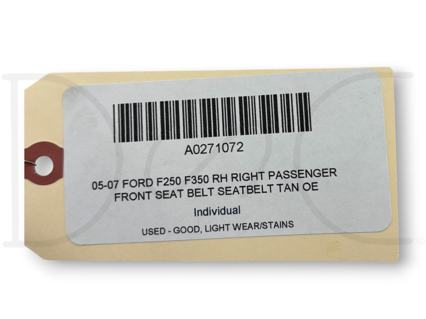05-07 Ford F250 F350 RH Right Passenger Front Seat Belt Seatbelt Tan OE