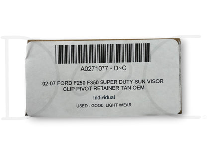 02-07 Ford F250 F350 Super Duty Sun Visor Clip Pivot Retainer Tan OEM