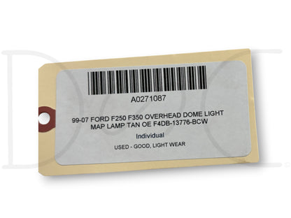 99-07 Ford F250 F350 Overhead Dome Light Map Lamp Tan OE F4Db-13776-Bcw