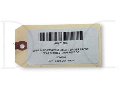 99-07 Ford F250 F350 LH Left Driver Front Seat Armrest Arm Rest OE