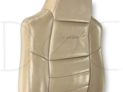 03-07 Ford F250 F350 Lariat RH Right Passenger Seat Back Cushion Tan Leather