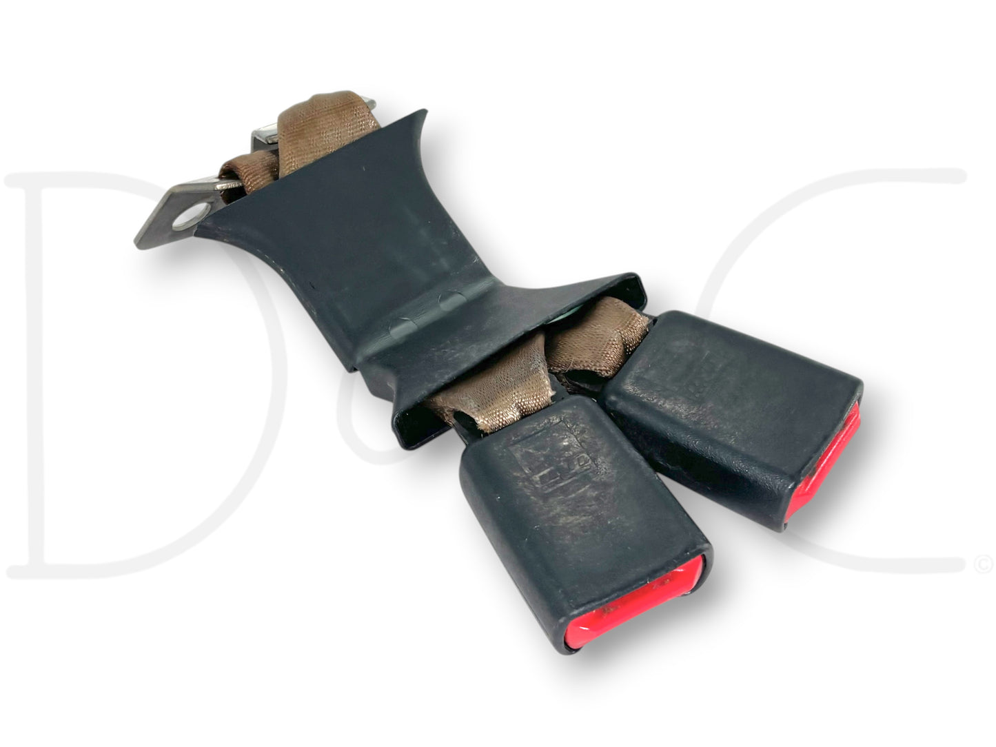 03-07 Ford F250 F350 Rear Seat Belt Seatbelt Latch Buckle Double Tan OE