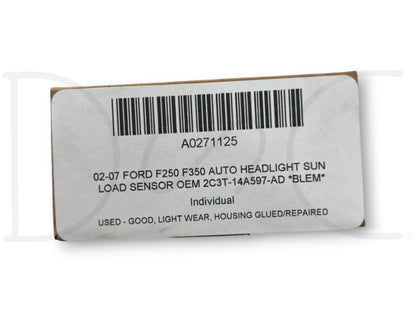 02-07 Ford F250 F350 Auto Headlight Sun Load Sensor OEM 2C3T-14A597-Ad *Blem*
