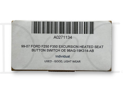 99-07 Ford F250 F350 Excursion Heated Seat Button Switch OE 98Ag-19K314-AB