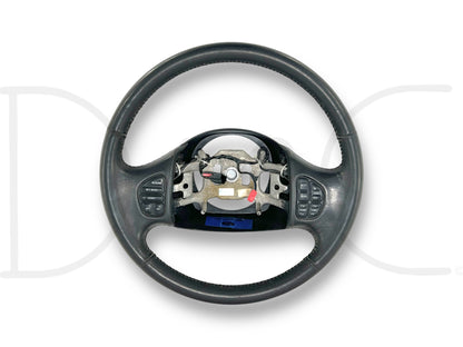 05-07 Ford F250 F350 Lariat Black Leather Steering Wheel W/ Cruise Audio HVAC