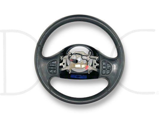 05-07 Ford F250 F350 Lariat Black Leather Steering Wheel W/ Cruise Audio HVAC