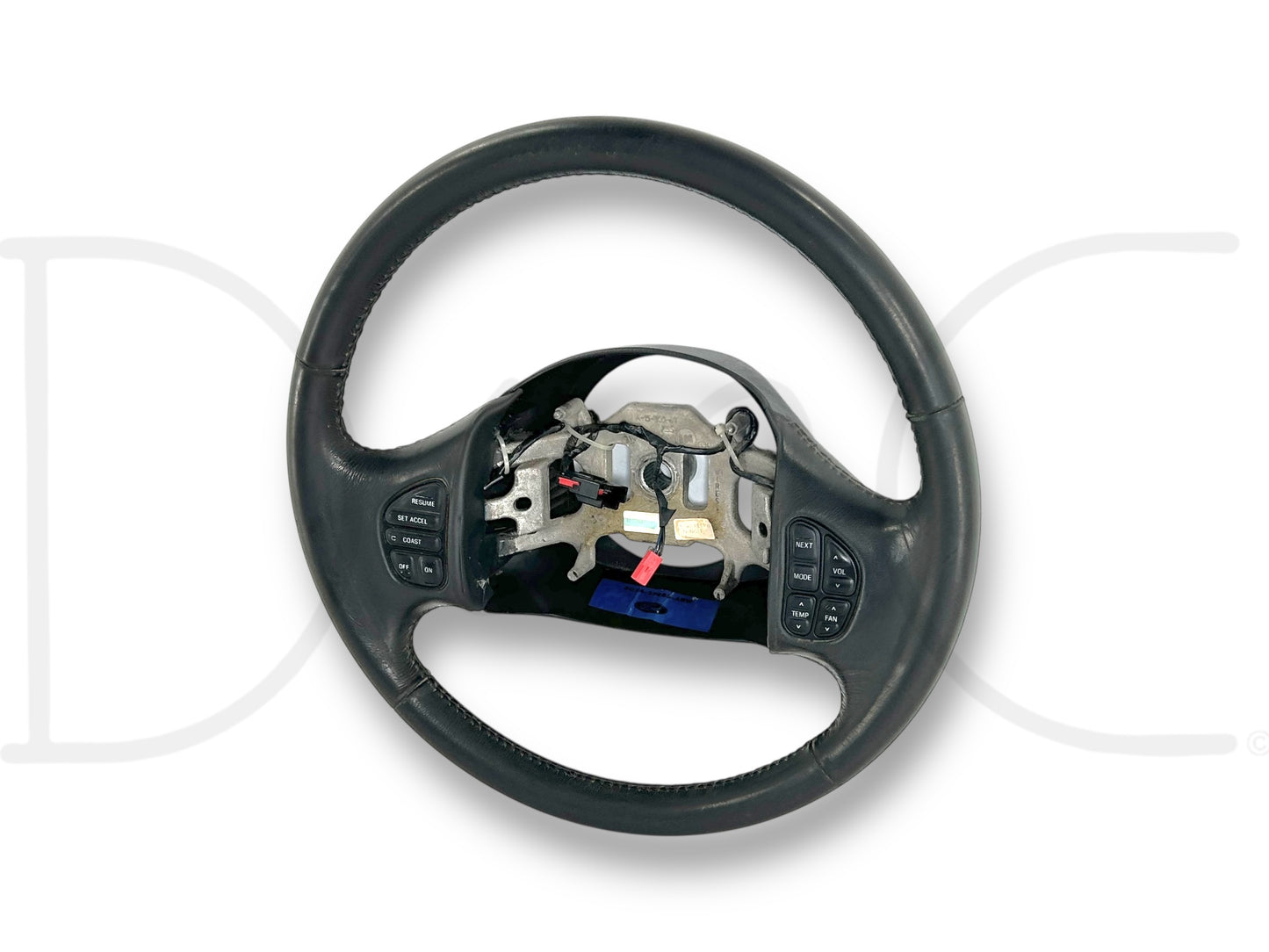 05-07 Ford F250 F350 Lariat Black Leather Steering Wheel W/ Cruise Audio HVAC